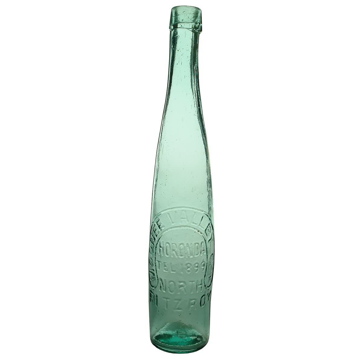 Tall Corker. Moonee Valley Coy. Horonda. North Fitzroy. Cork top. Aqua. 13 oz. (Victoria)