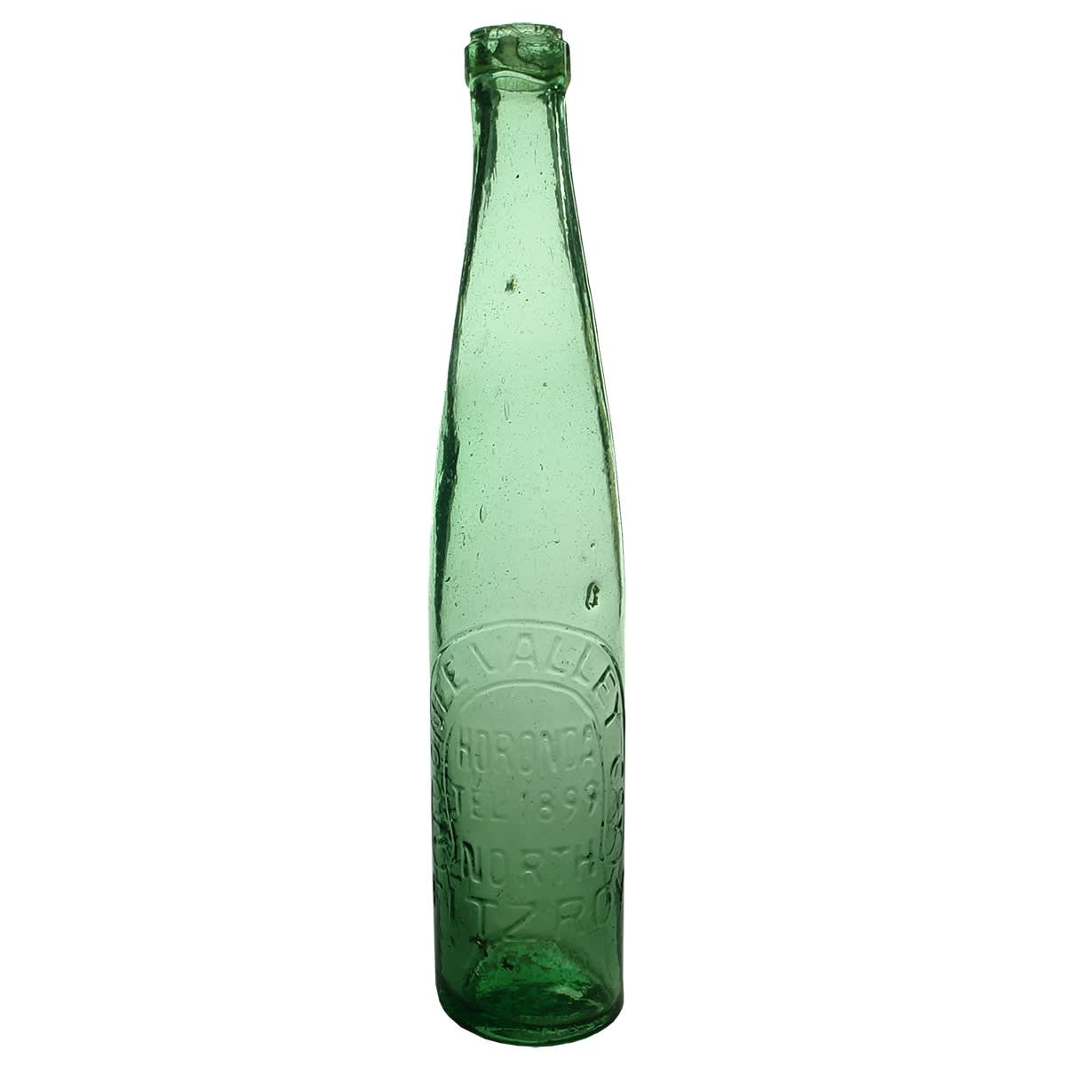 Tall Corker. Moonee Valley Coy. Horonda. North Fitzroy. Ring Seal top. Aqua. 13 oz. (Victoria)
