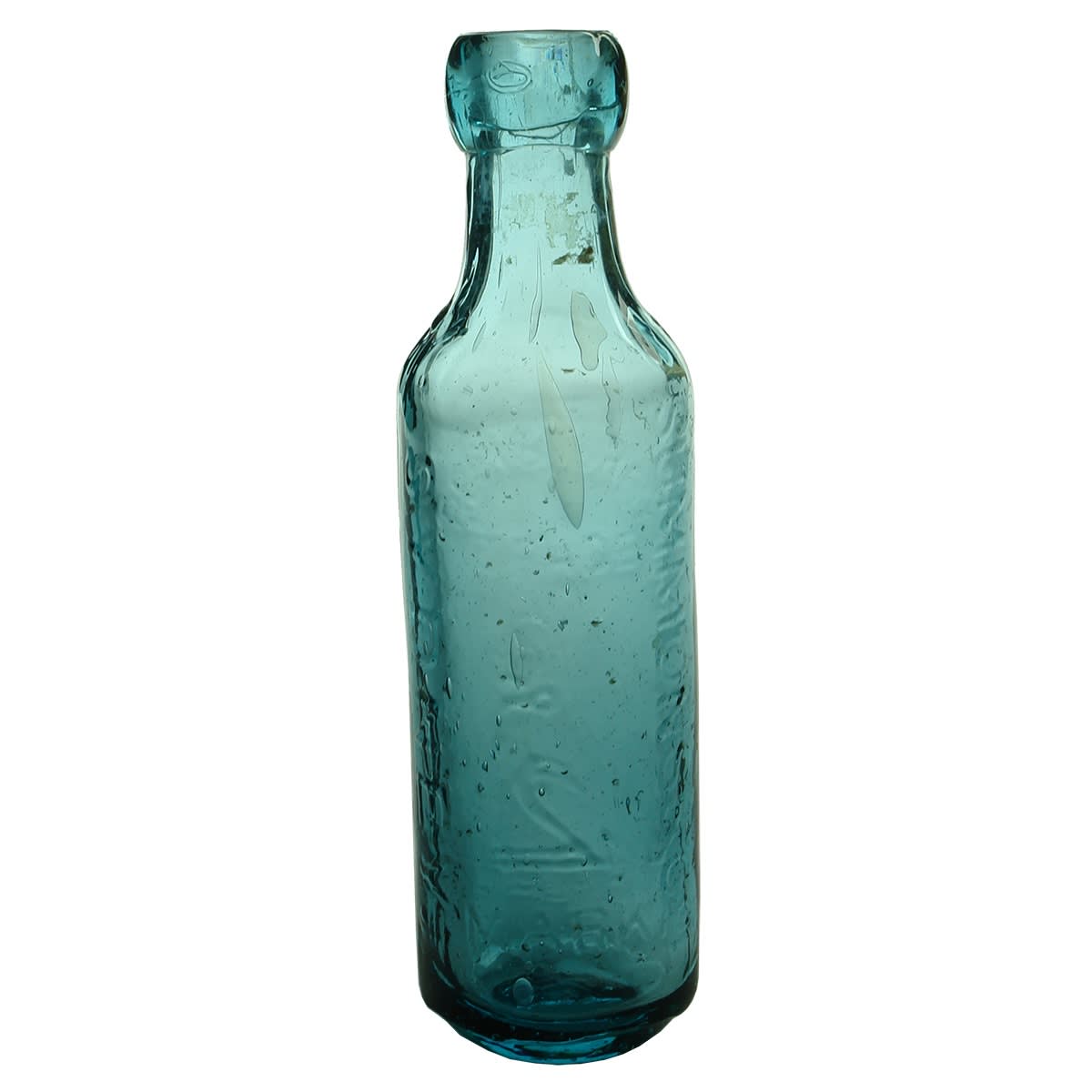 Blob top Cylinder. Summons & Co., Sydney. Kangaroo. Ice Blue. 6 oz. (New South Wales)