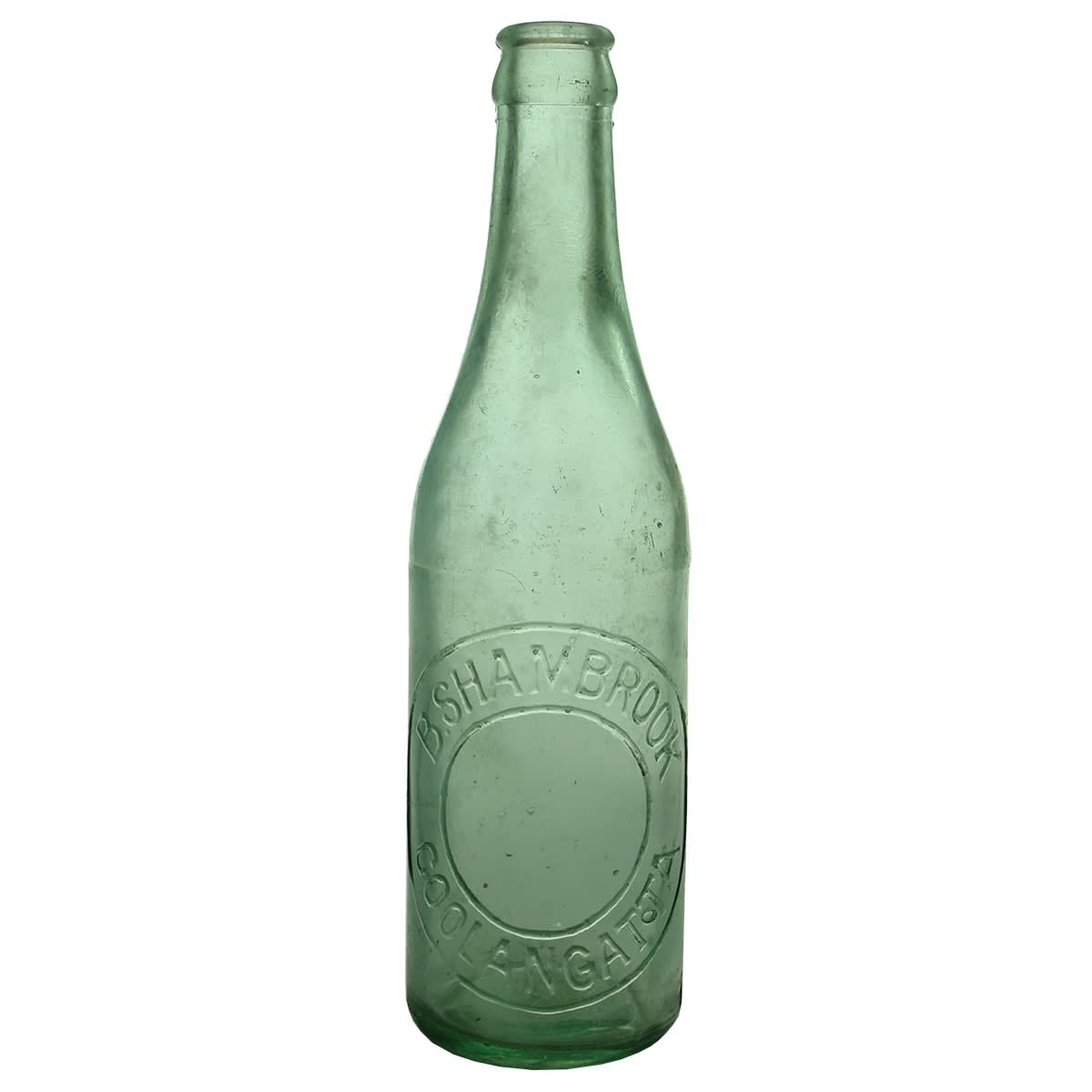 Crown Seal. B. Shambrook, Coolangatta. No base mark. Aqua. 10 oz. (Queensland)