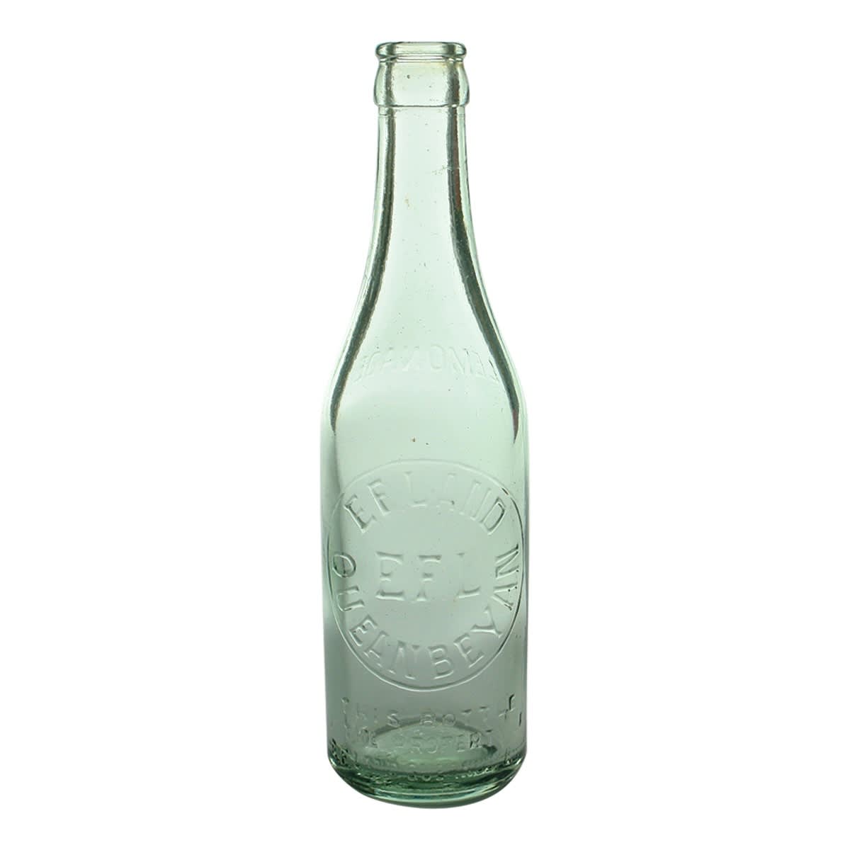 Crown Seal. E. F. Land, Queanbeyan. Champagne. Aqua. 10 oz. (New South Wales)