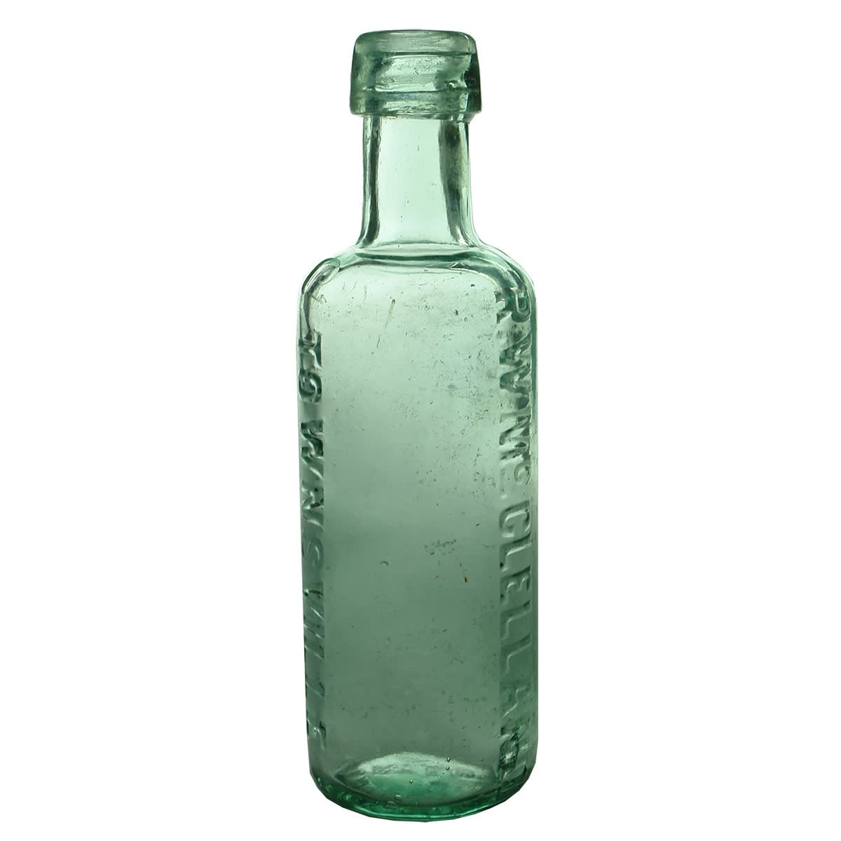 Internal Thread. R. W. McClelland, Townsville. Riley's Patent. Aqua. 13 oz. (Queensland)