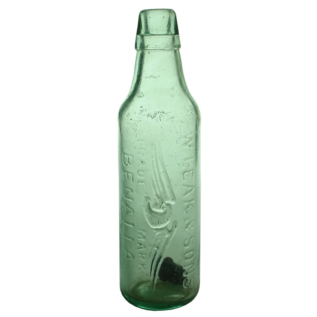 Lamont. W. Leak & Sons, Benalla. Eagle. Aqua. 10 oz. (Victoria)