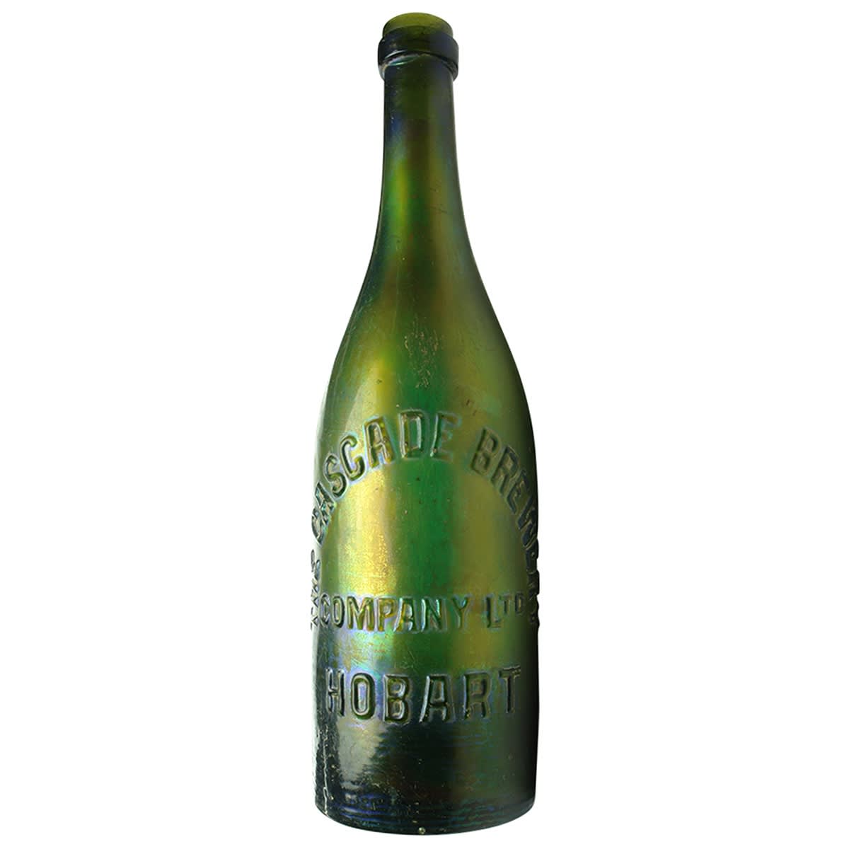 Beer. Cascade Brewery, Hobart. Ring Seal. Opalescent Green. 26 oz. (Tasmania)