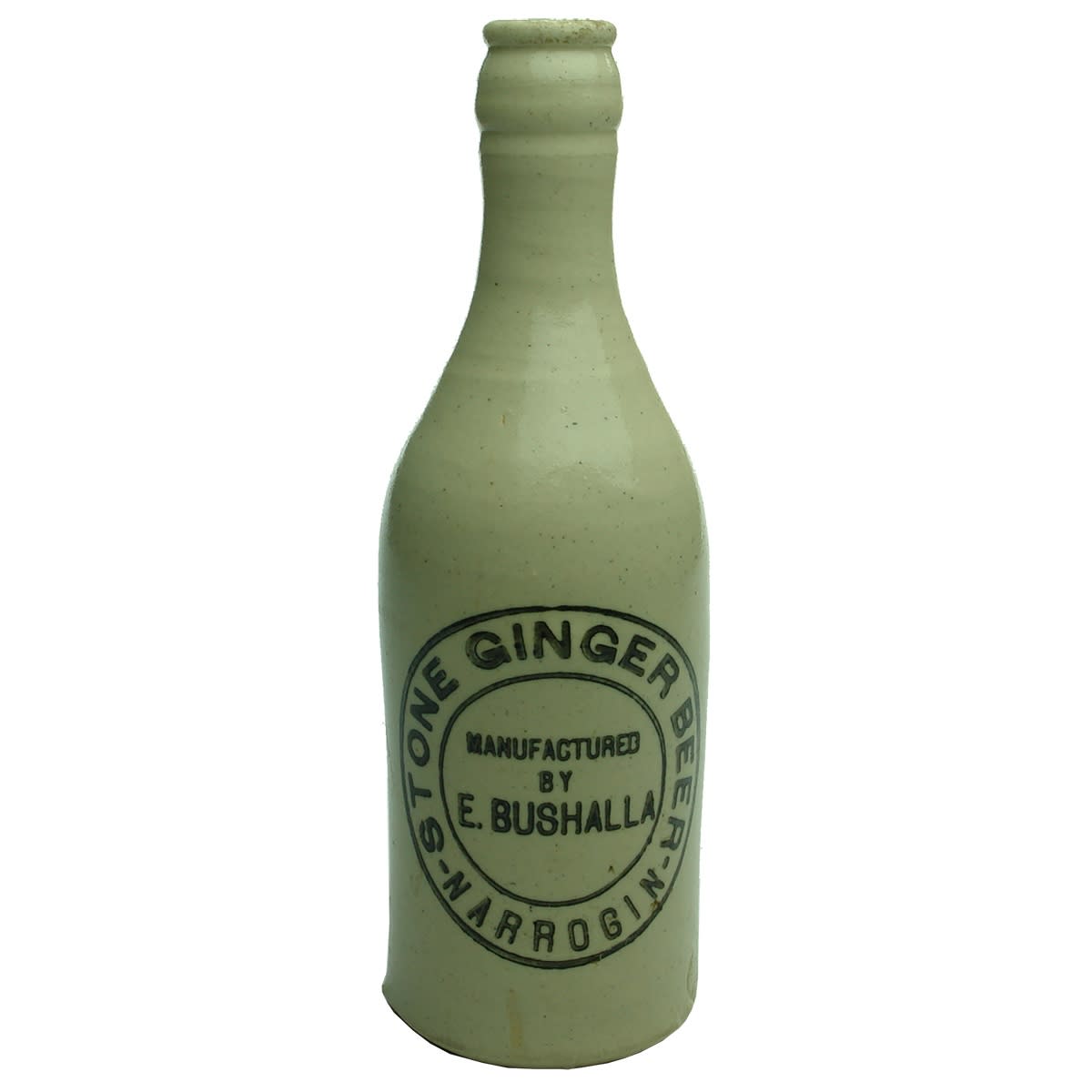Ginger Beer. E. Bushalla, Narrogin. Crown Seal. All White. (Western Australia)