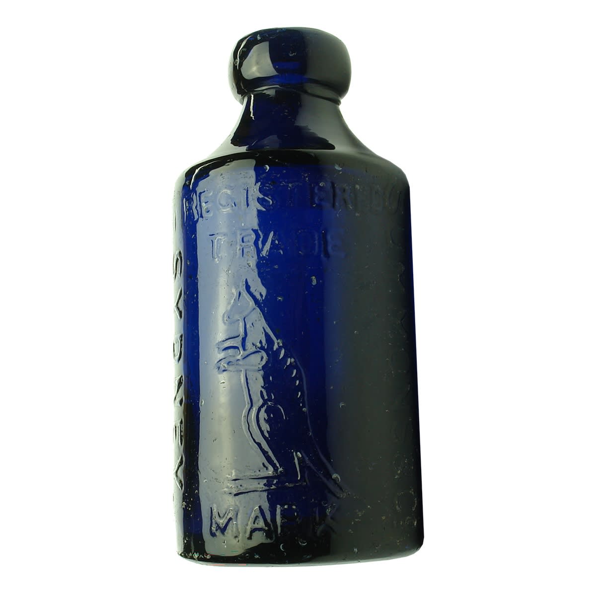 Glass Ginger Beer. Summons & Co., Sydney. Kangaroo. Cobalt Blue. 10 oz. (New South Wales)