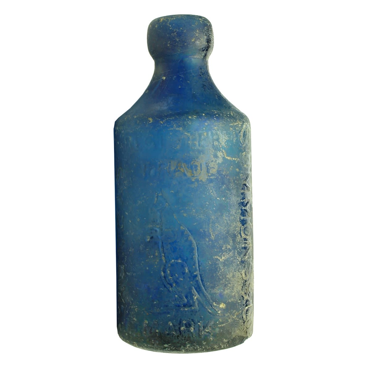 Glass Ginger Beer. Summons & Co., Sydney. Kangaroo. Cobalt Blue. 10 oz. (New South Wales)