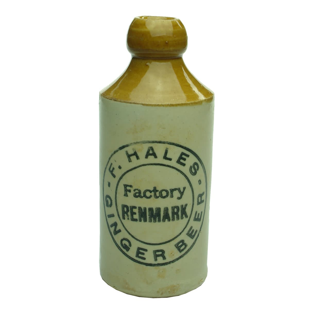Ginger Beer. F. Hales, Renmark. Dump. Tan Top. (South Australia)