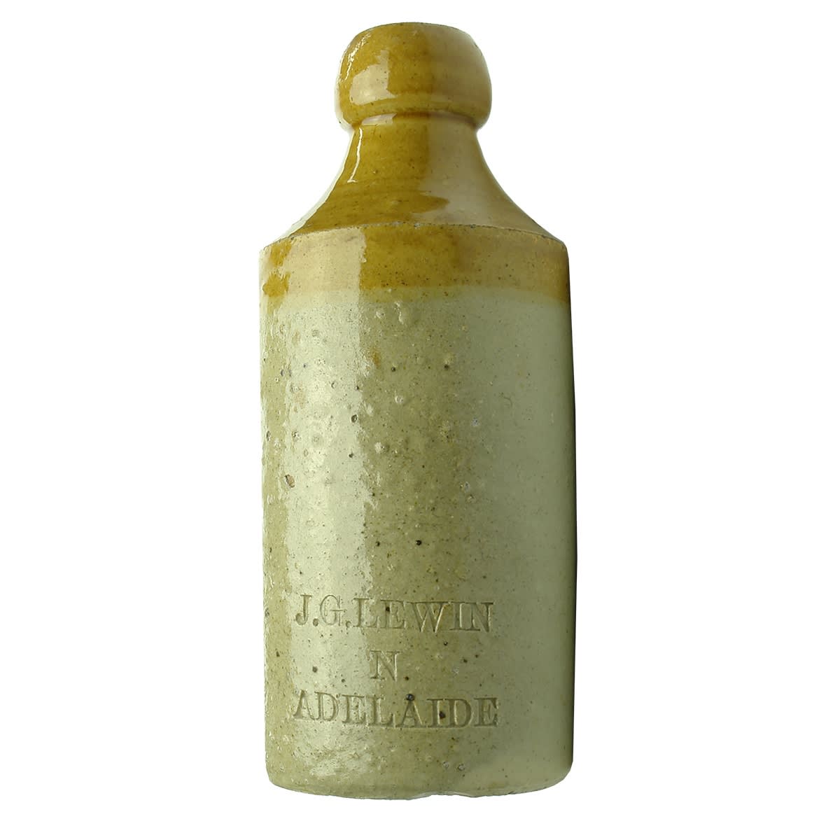 Ginger Beer. J. G. Lewin, North Adelaide. Impressed. Tan Top. (South Australia)