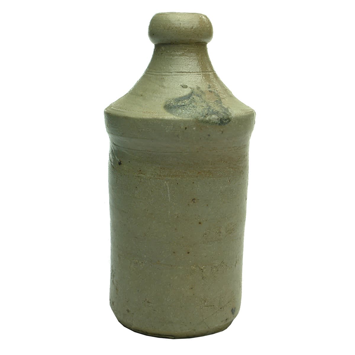 Ginger Beer. Convict Ginger Beer or Spruce Beer. Unmarked but interesting squat shape with extra wide and thick shoulder. (Sydney, New South Wales)