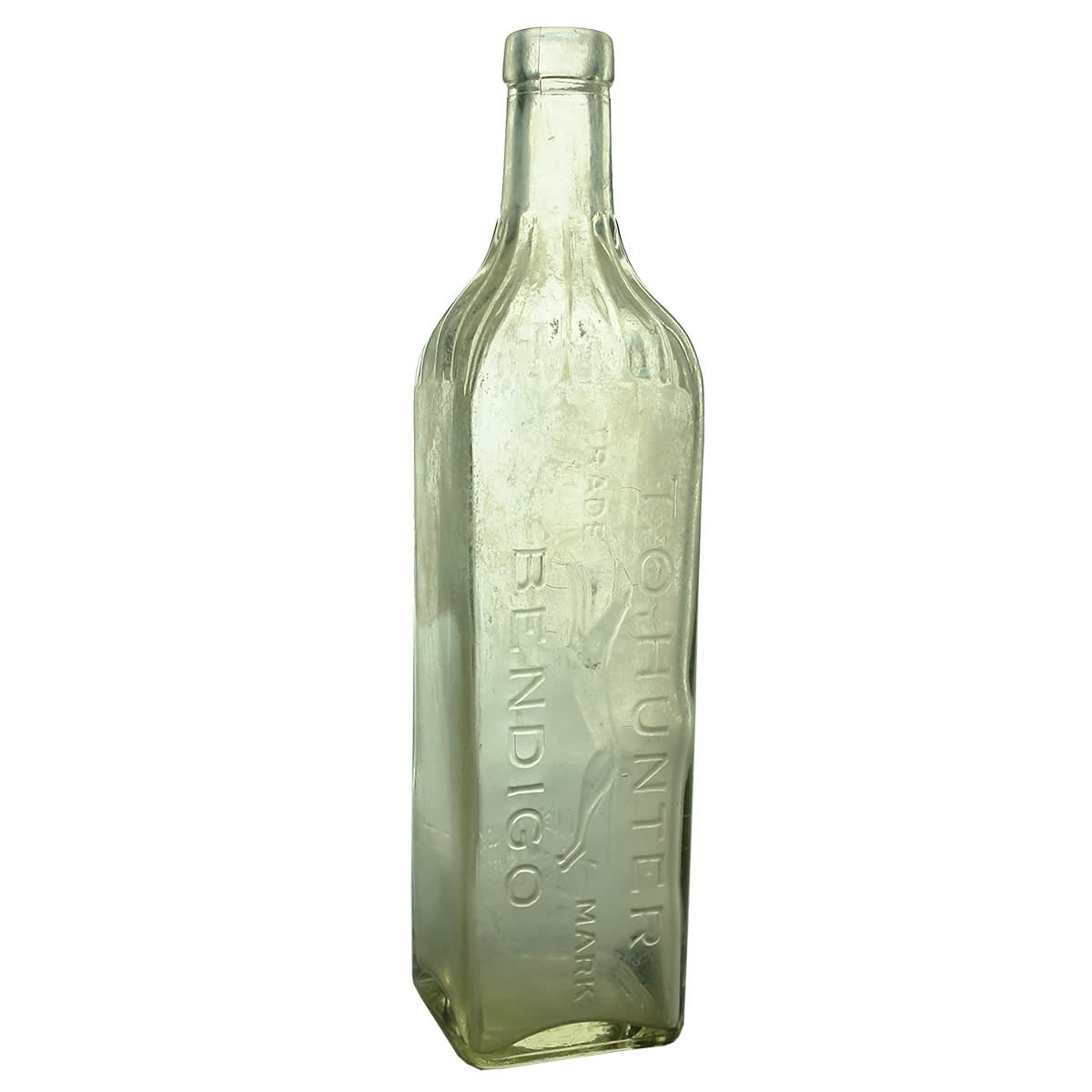 Cordial. T. O. Hunter. Bendigo. Clear. Square. Fancy Shoulder. Greyhound. 26 oz. (Victoria)