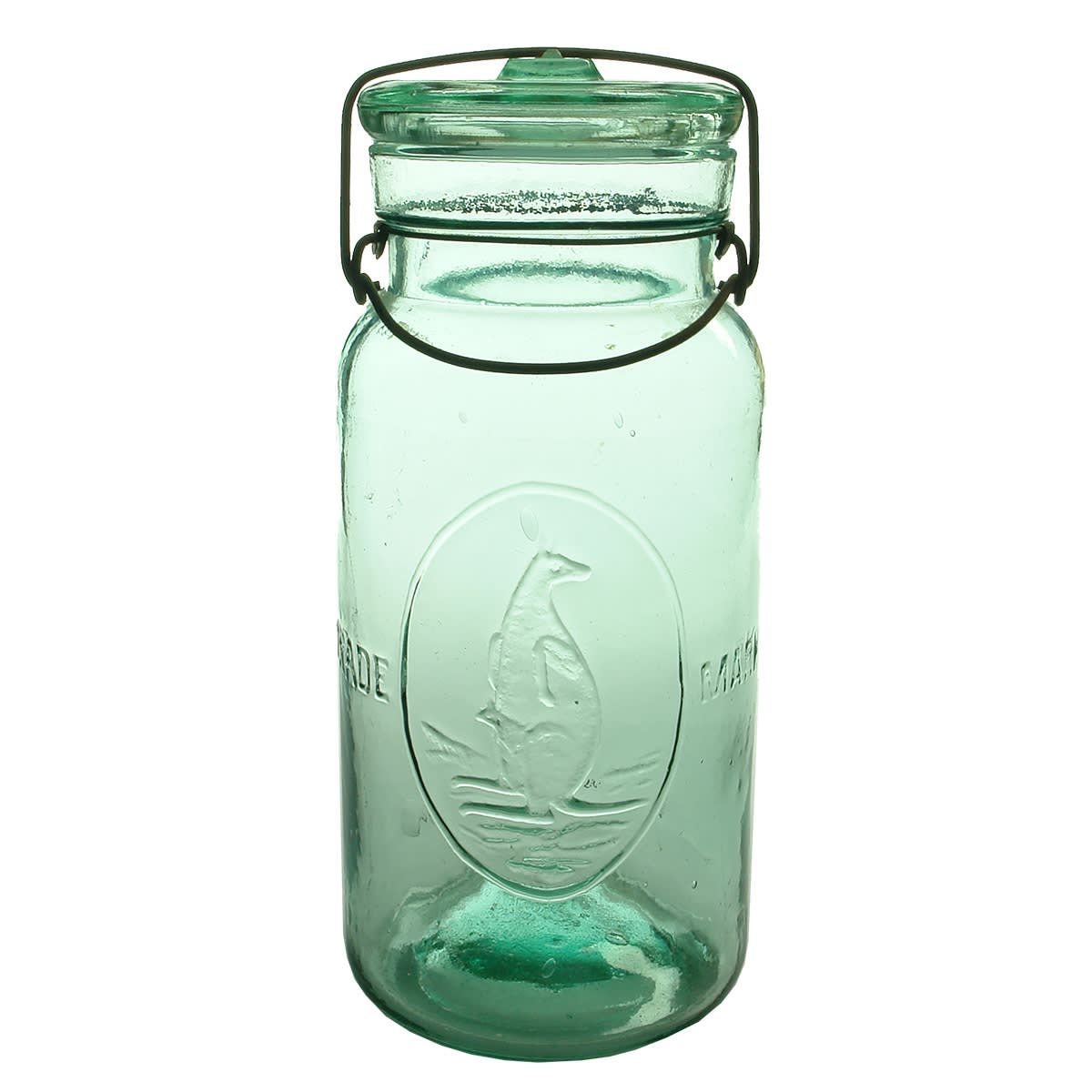 Fruit Jar. Kangaroo Fruit Jar. Half Gallon.