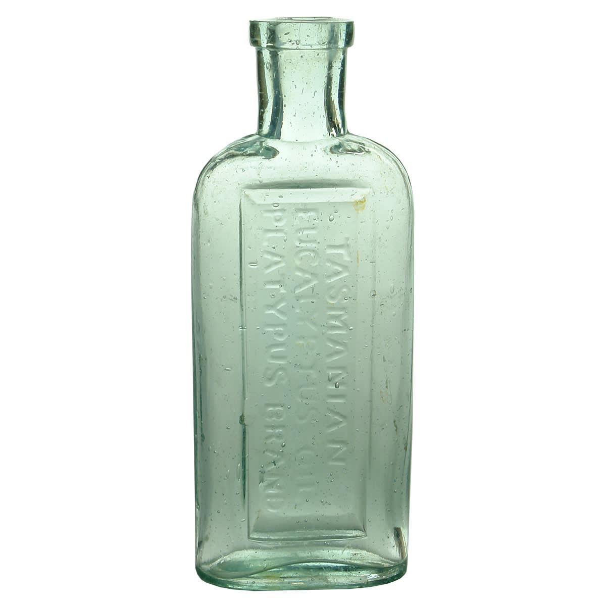 Eucalyptus Oil. Tasmanian Eucalyptus Oil Platypus Brand. Oval. 2 oz. 129 mm. (Tasmania)
