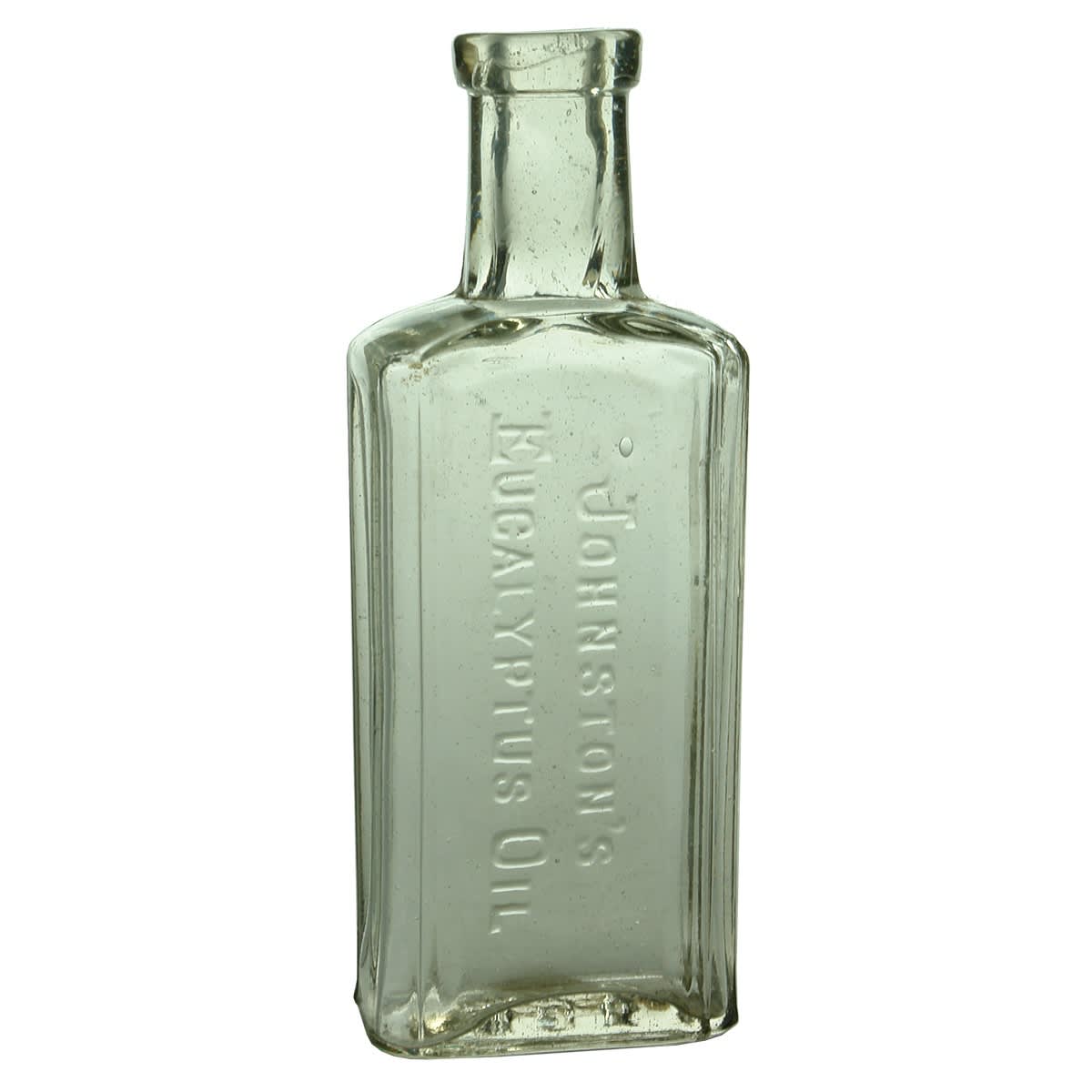 Eucalyptus. Johnston's Eucalyptus Oil. AGM Base. Clear. Oblong 2 oz. 135 mm. (Tasmania)