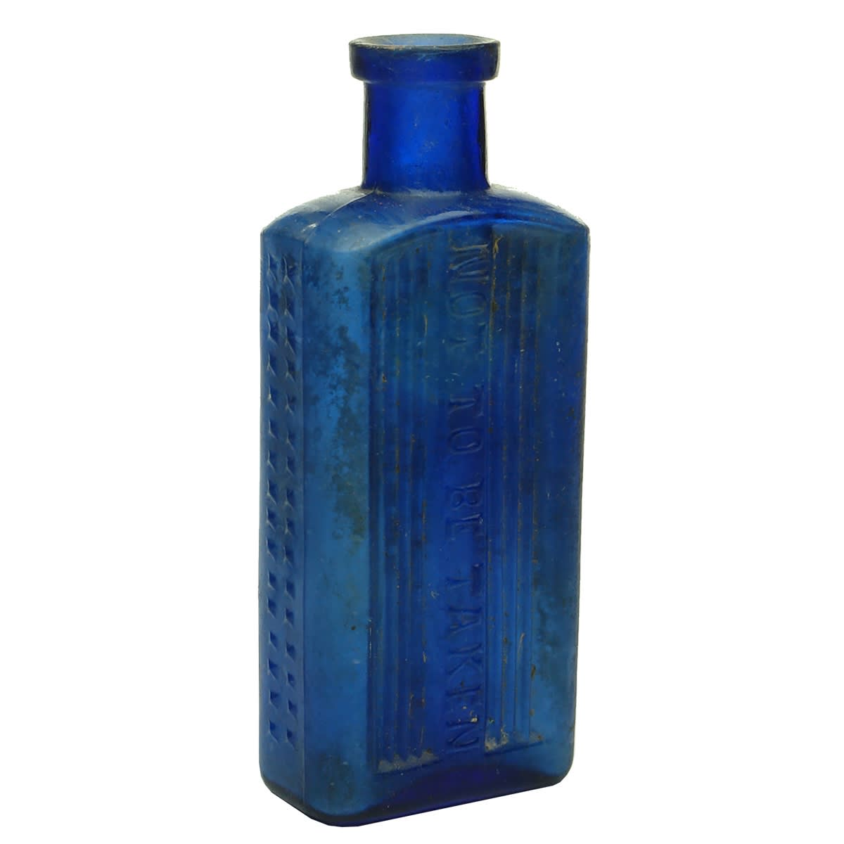 Poison. Adelaide made Not To Be Taken. Two rows of 16 stars to each side. Rectangle. Cobalt. 4 oz. (South Australia)