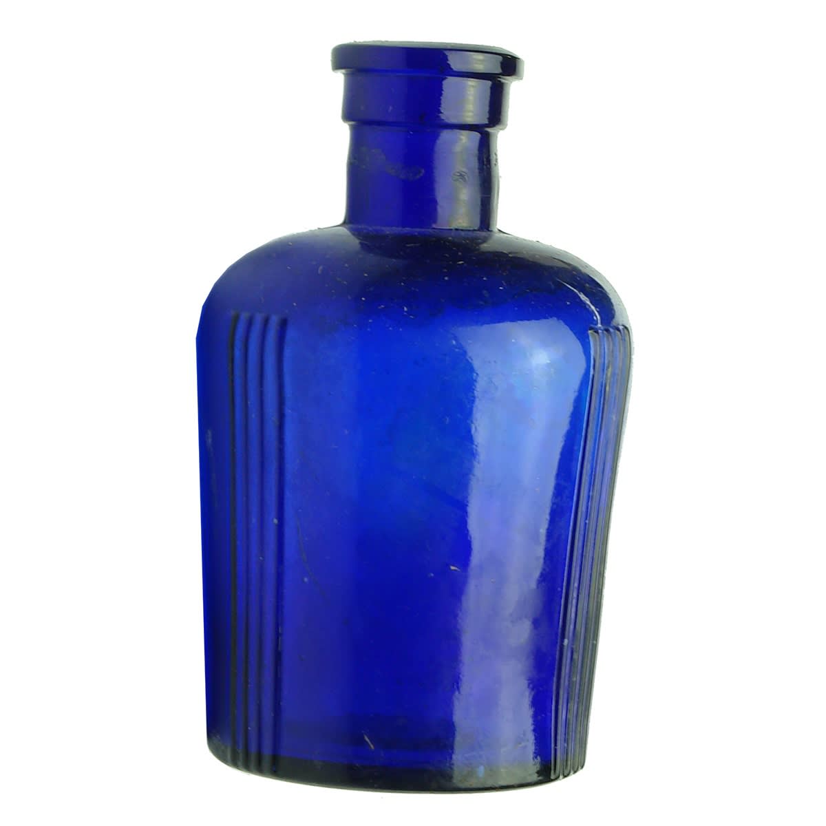 Lysol. Cobalt lysol with two columns of four embossed vertical rows.