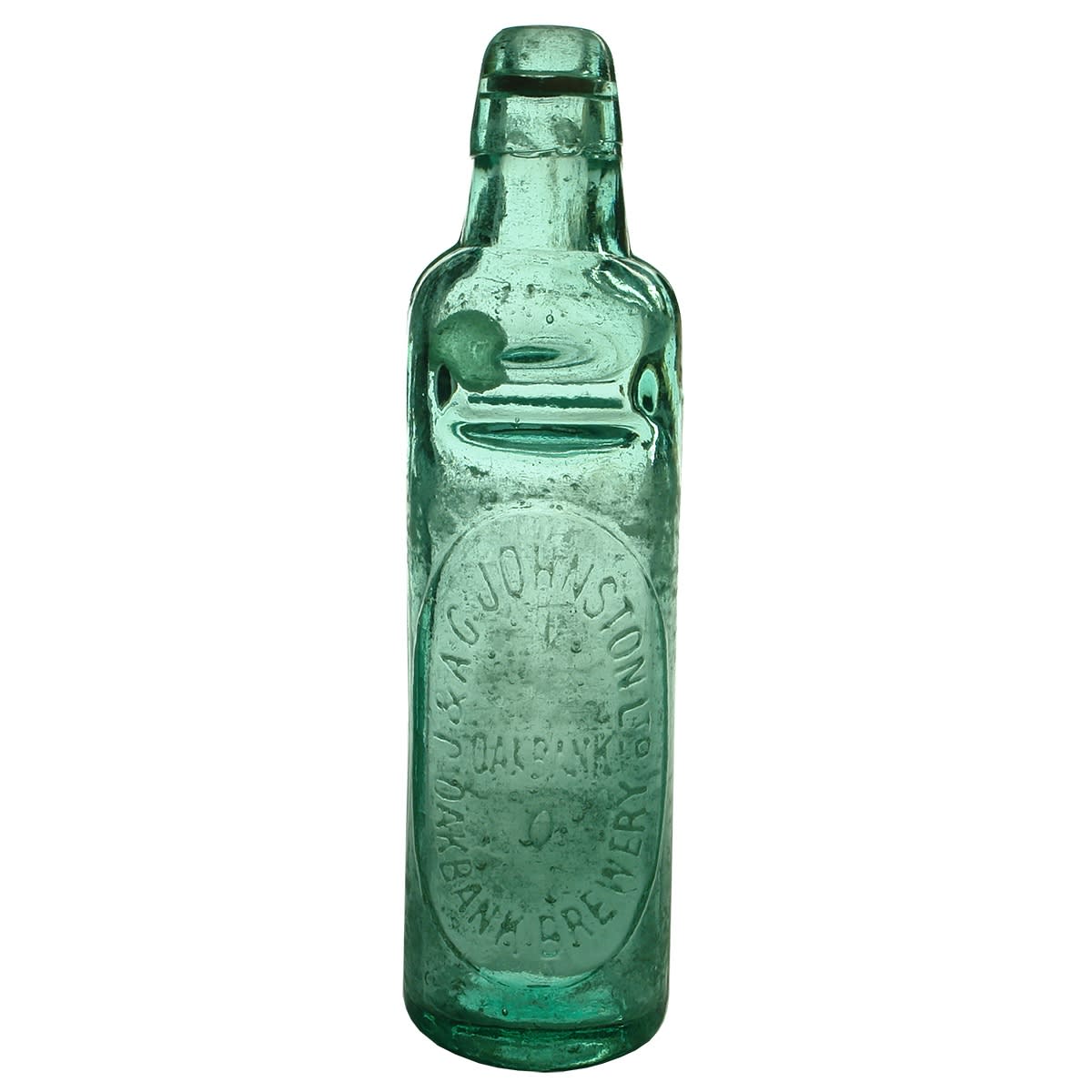 Codd. J. & A. G. Johnston Ltd, Oakbank Brewery. All Way Pour. Aqua. 10 oz. FBH base. (South Australia)