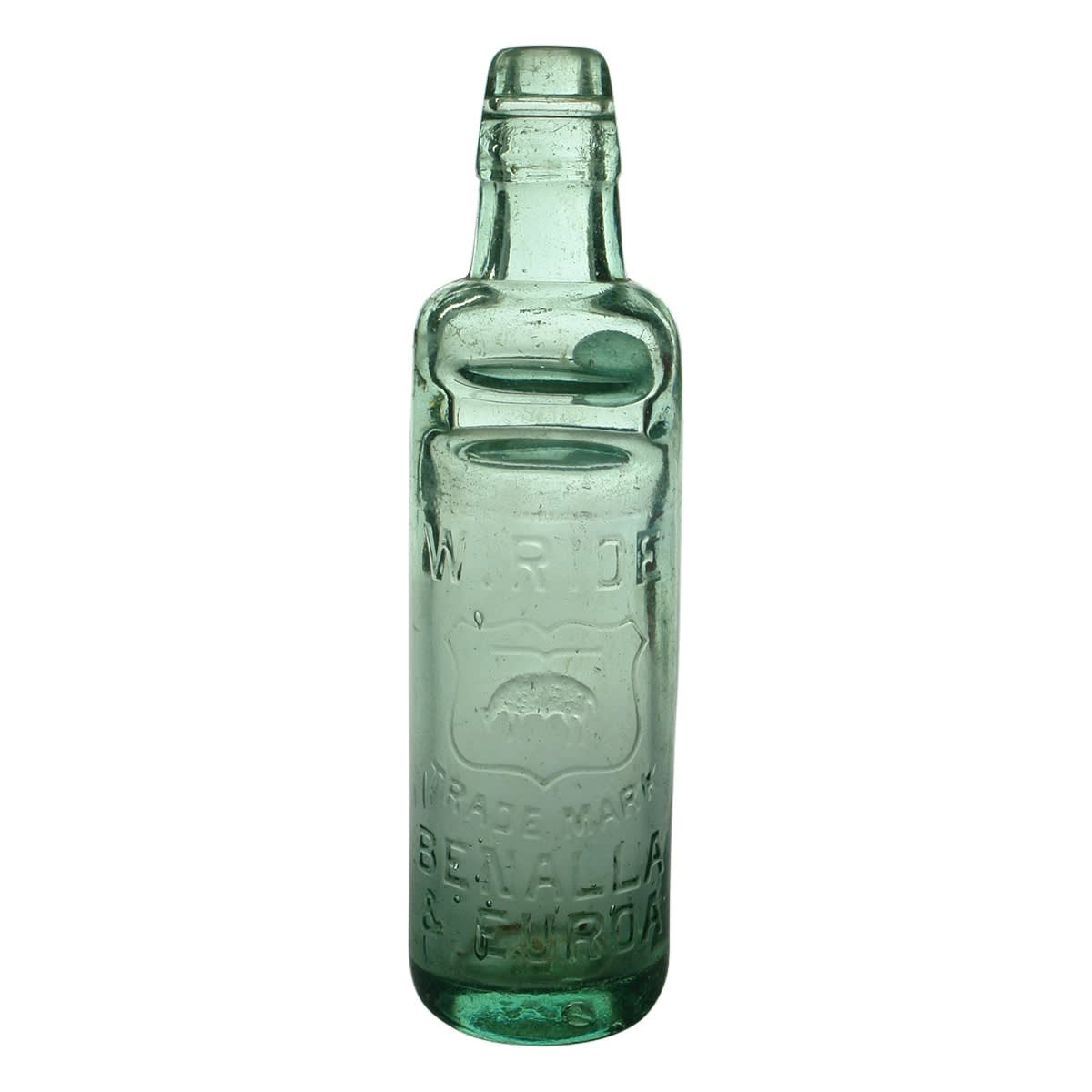 Codd. W. Ride, Benalla & Euroa. All way pour. Applied top. Aqua. 10 oz. (Victoria)