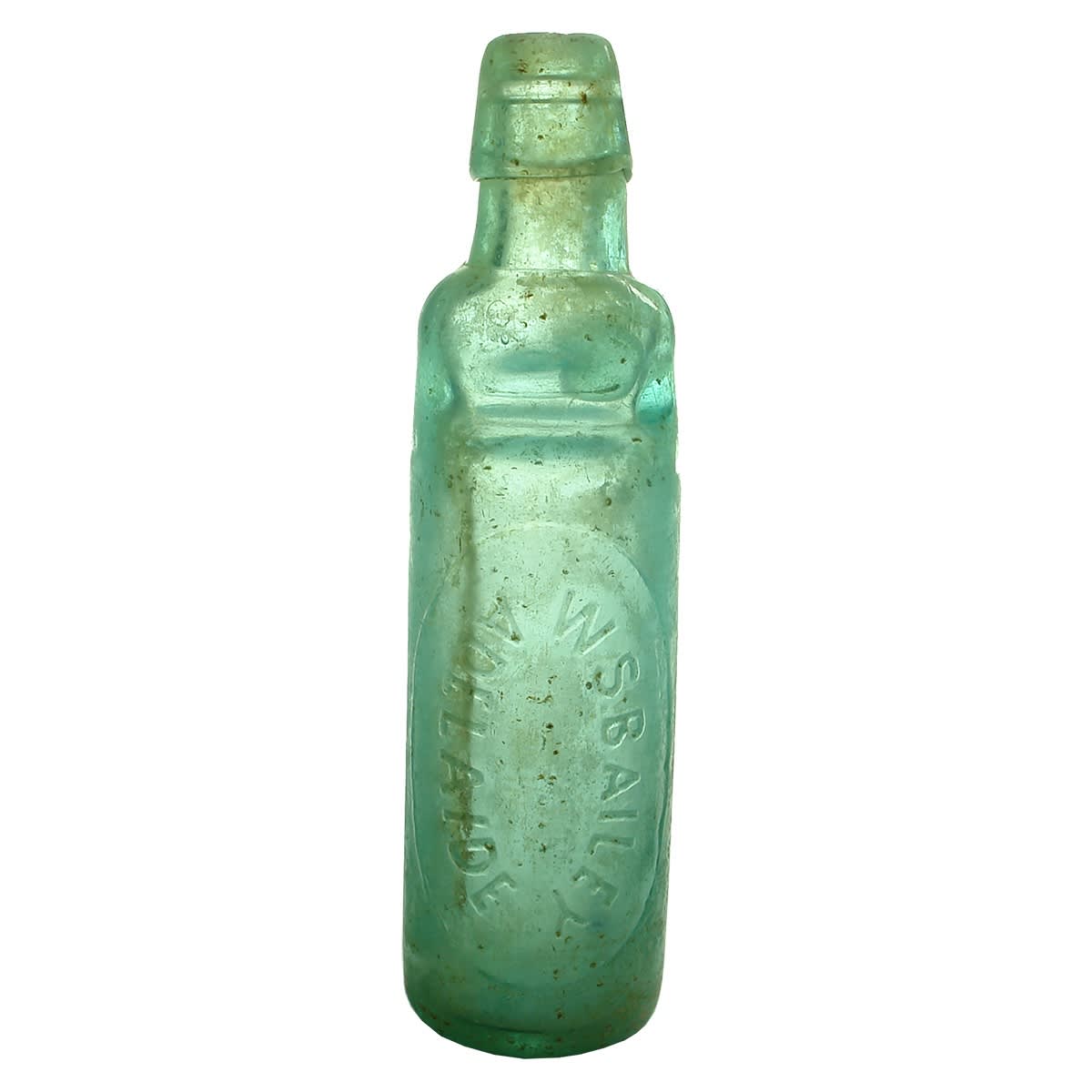 Codd. W. S. Bailey, Adelaide. FBH. All Way Pour. Aqua. 10 oz. (South Australia)
