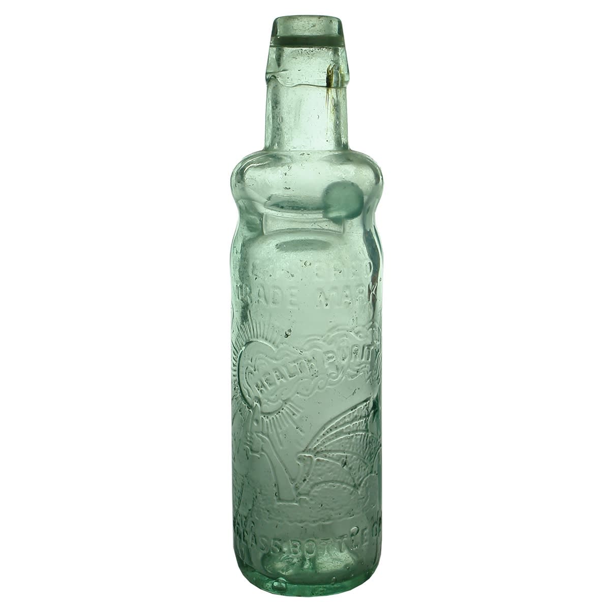 Codd. Thos. Trood & Co., Melbourne. Bulge. Aqua. 10 oz. (Victoria)