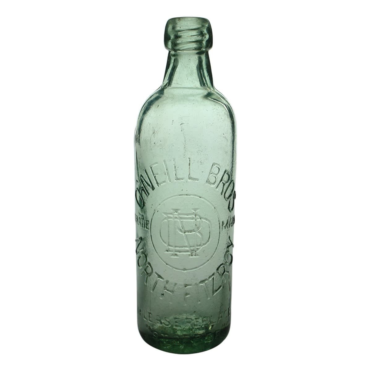 Internal Thread. O'Neill Bros., North Fitzroy. Aqua. 26 oz. (Victoria)