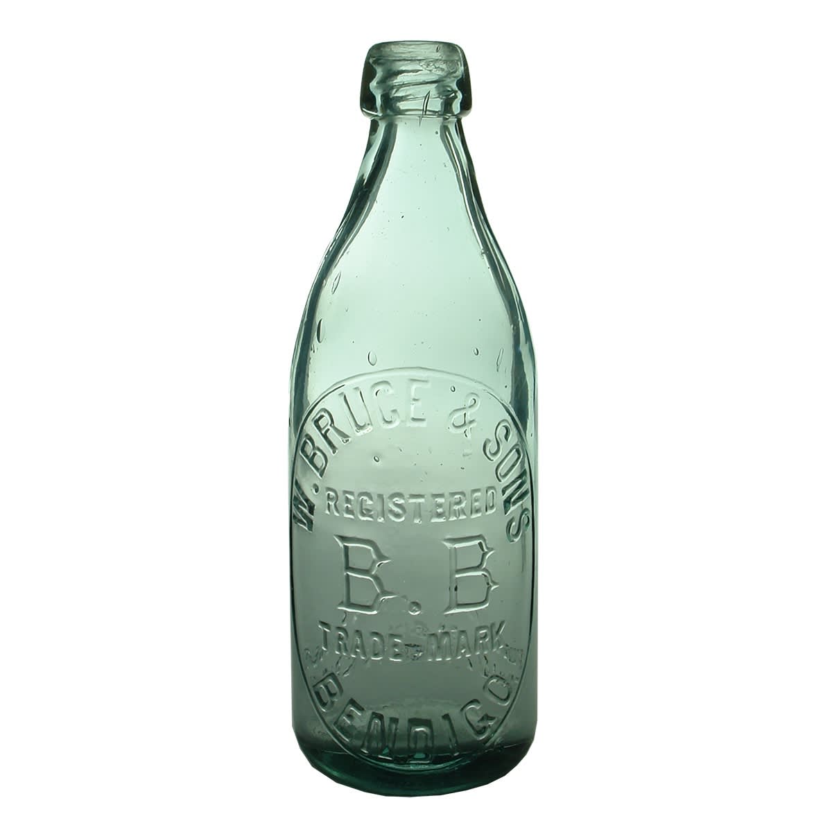 Internal Thread. W. Bruce & Sons, Bendigo. Aqua. 26 oz. (Victoria)