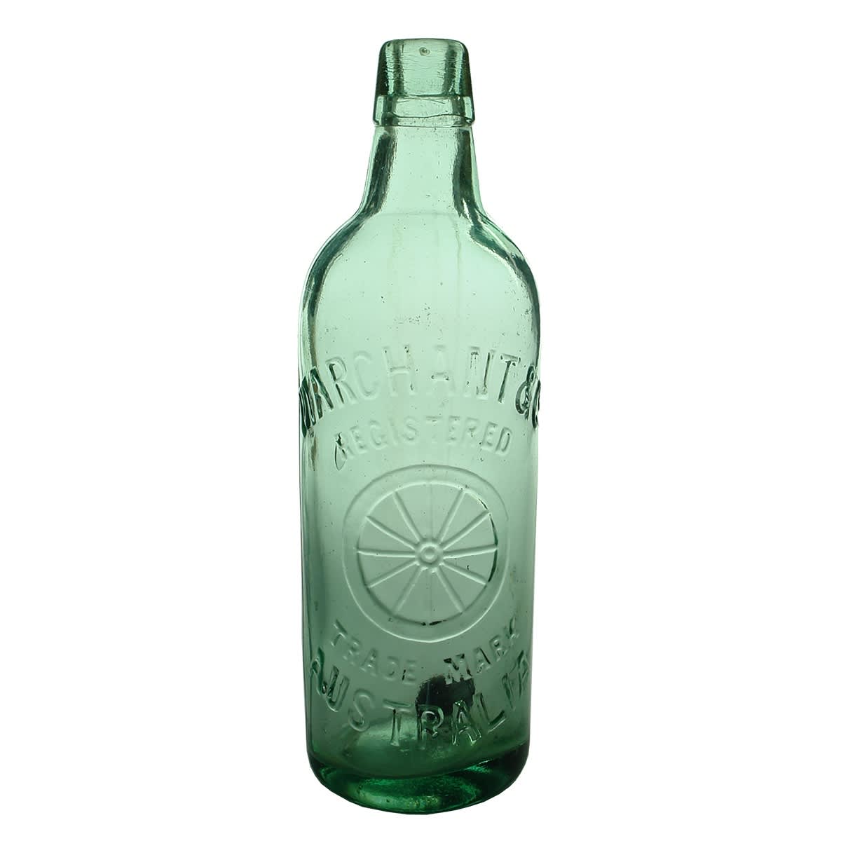 Lamont. Marchant & Co., Australia. M base mark. Regular Wagon Wheel trade mark. 26 oz.