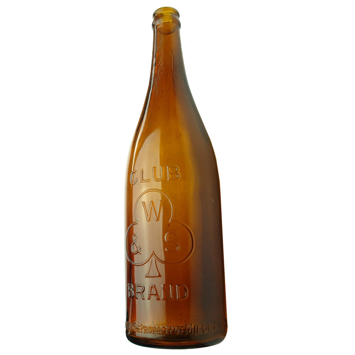 Crown Seal Beer. Club Brand, Mildura Bottle Exchange & Trading Co Pty Ltd. Amber. 26 oz. (Victoria)