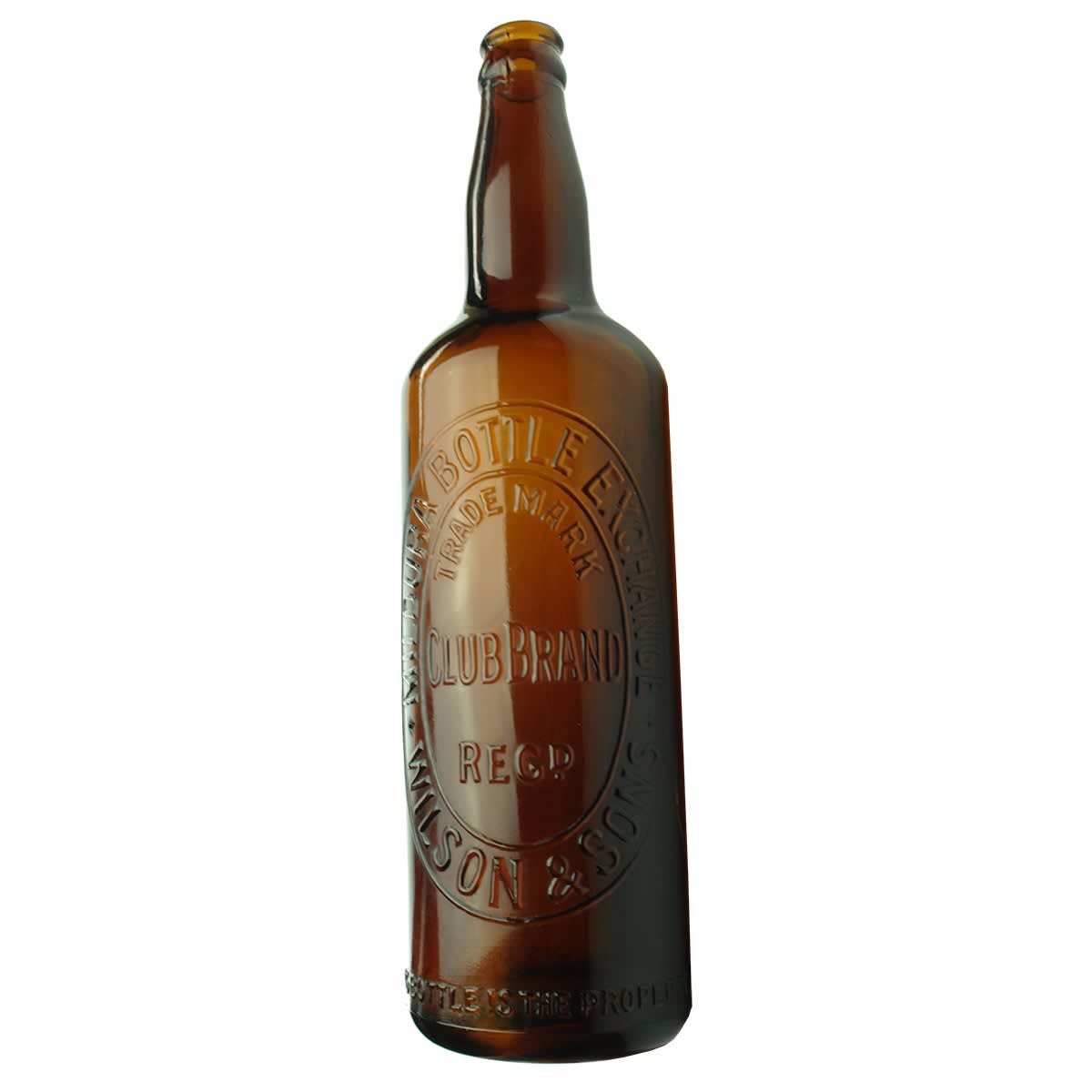 Crown Seal Beer. Mildura Bottle Exchange, Club Brand, Wilson & Sons. Amber. 26 oz. (Victoria)