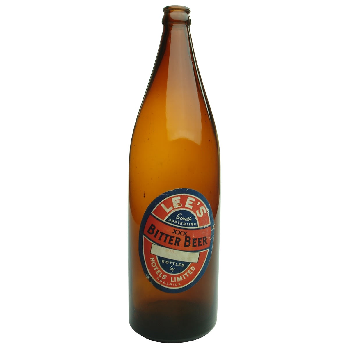 Labelled Beer. Unusual Quart bottle dated 1948. Lee's South Australian XXX Bitter Beer. Bottled by Hotels Limited Adelaide. (South Australia)