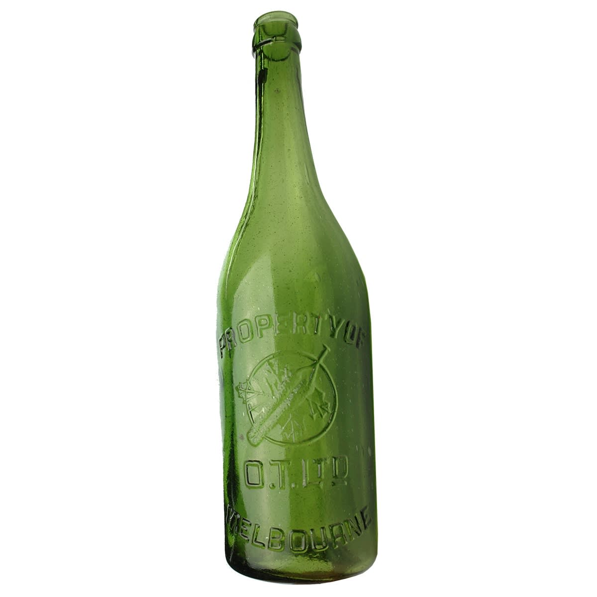 Hop Beer. O. T. Ltd Melbourne. Chilli & Leaf. Mid Green. Crown Seal. 26 oz. (Victoria)