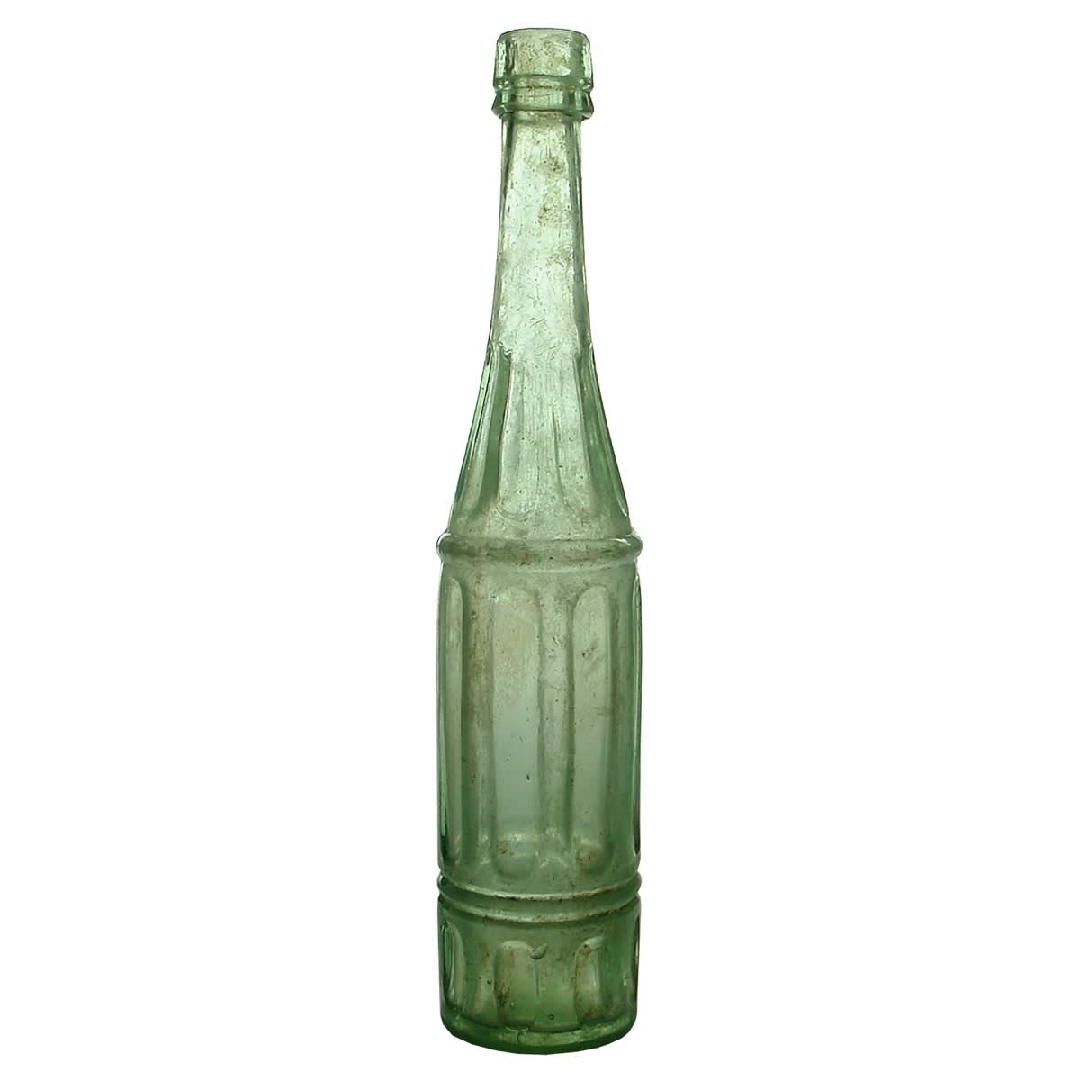 Goldfields Salad Oil. Indented Panels. Aqua. 6 oz.