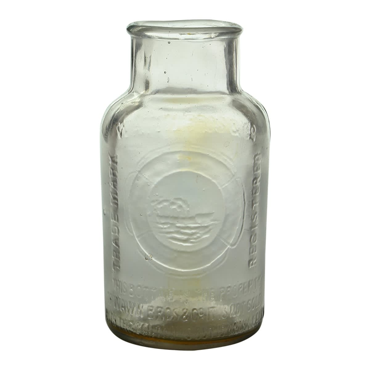 Pickle. Wawn Bros., Sydney. Lifebuoy & Ship. Pale Amethyst. 1 Pound. (New South Wales) (Late Kingsley Durdin collection)