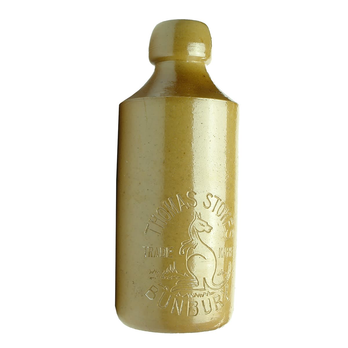 Ginger Beer. Thomas Stokes, Bunbury. Kangaroo. Salt Glaze. Dump. (Western Australia)