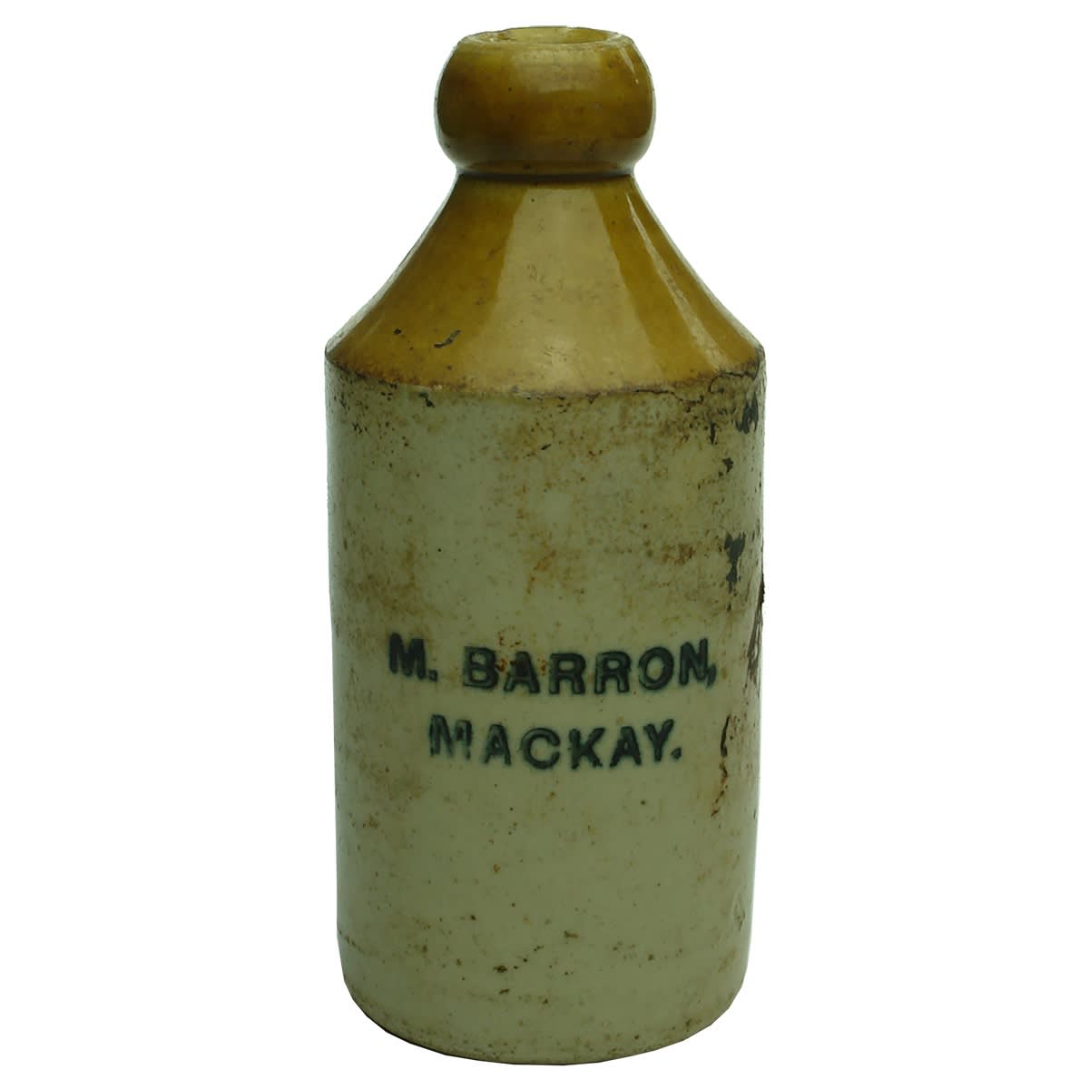 Ginger Beer. M. Barron, Mackay. No potters or merchants stamp. (Queensland)