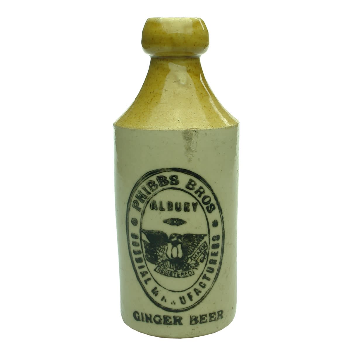 Ginger Beer. Phibbs Bros, Albury. Eagle. Tan Top. Dump. (New South Wales)