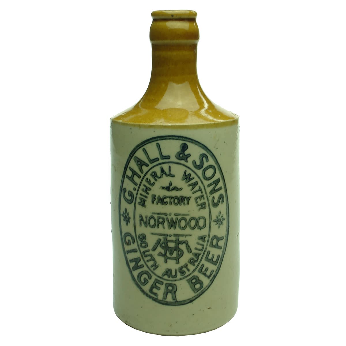 Ginger Beer. G. Hall & Sons, Norwood. Dump. Crown Seal. (South Australia)