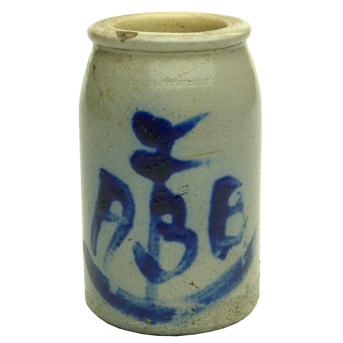 Mustard. ABB & Anchor. Stoneware Jar. Blue Print.