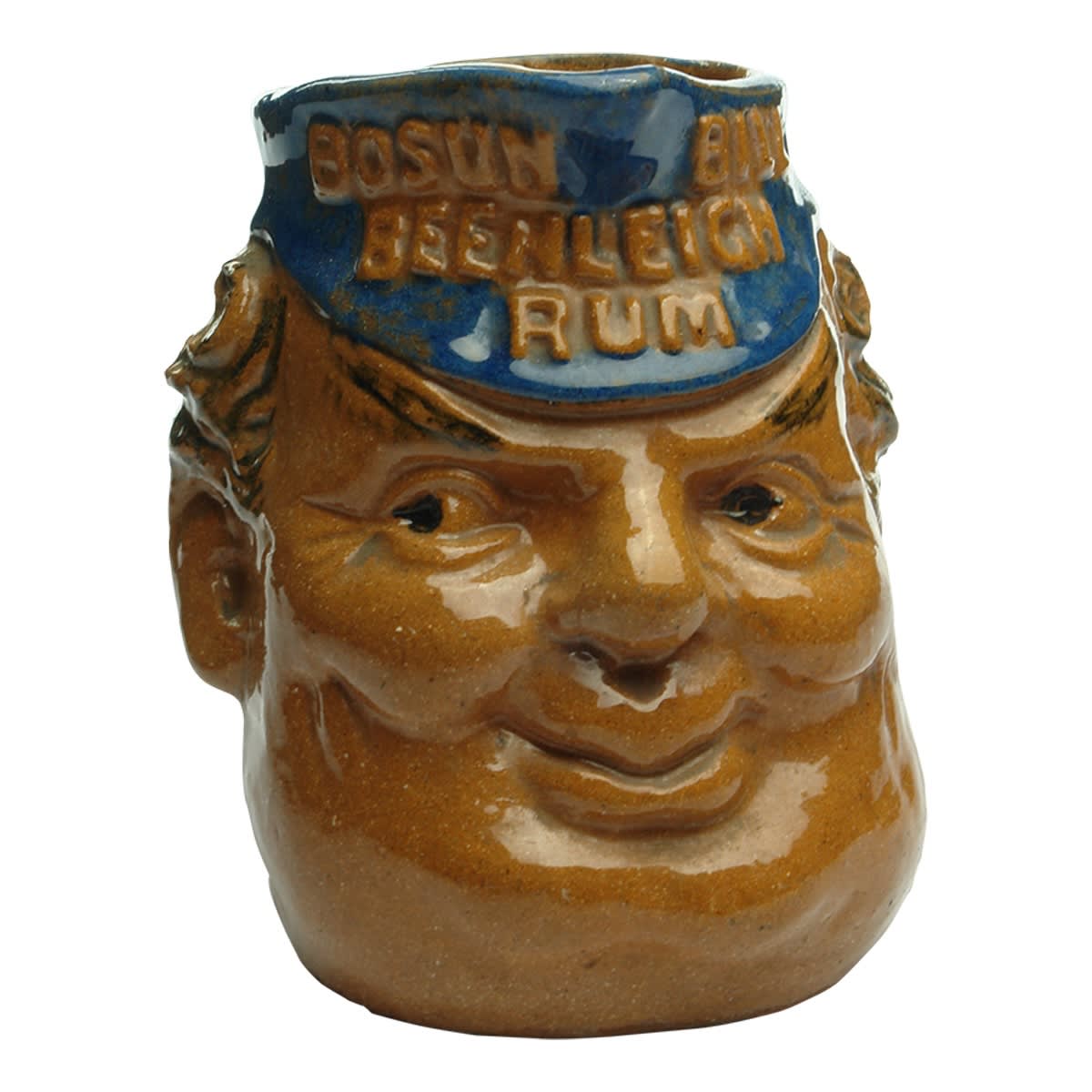 Rum. Bosun Bill Beenleigh Rum Face Jug. Attributed to Stone's Pottery. (Queensland)