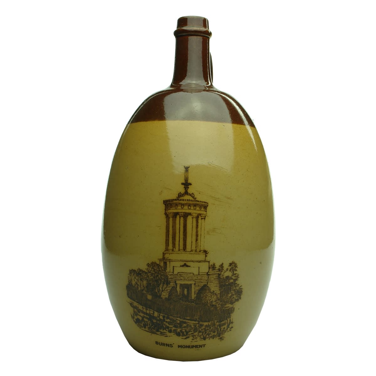 Very large Whisky Jug. Burns' Monument. Doulton Lambeth.