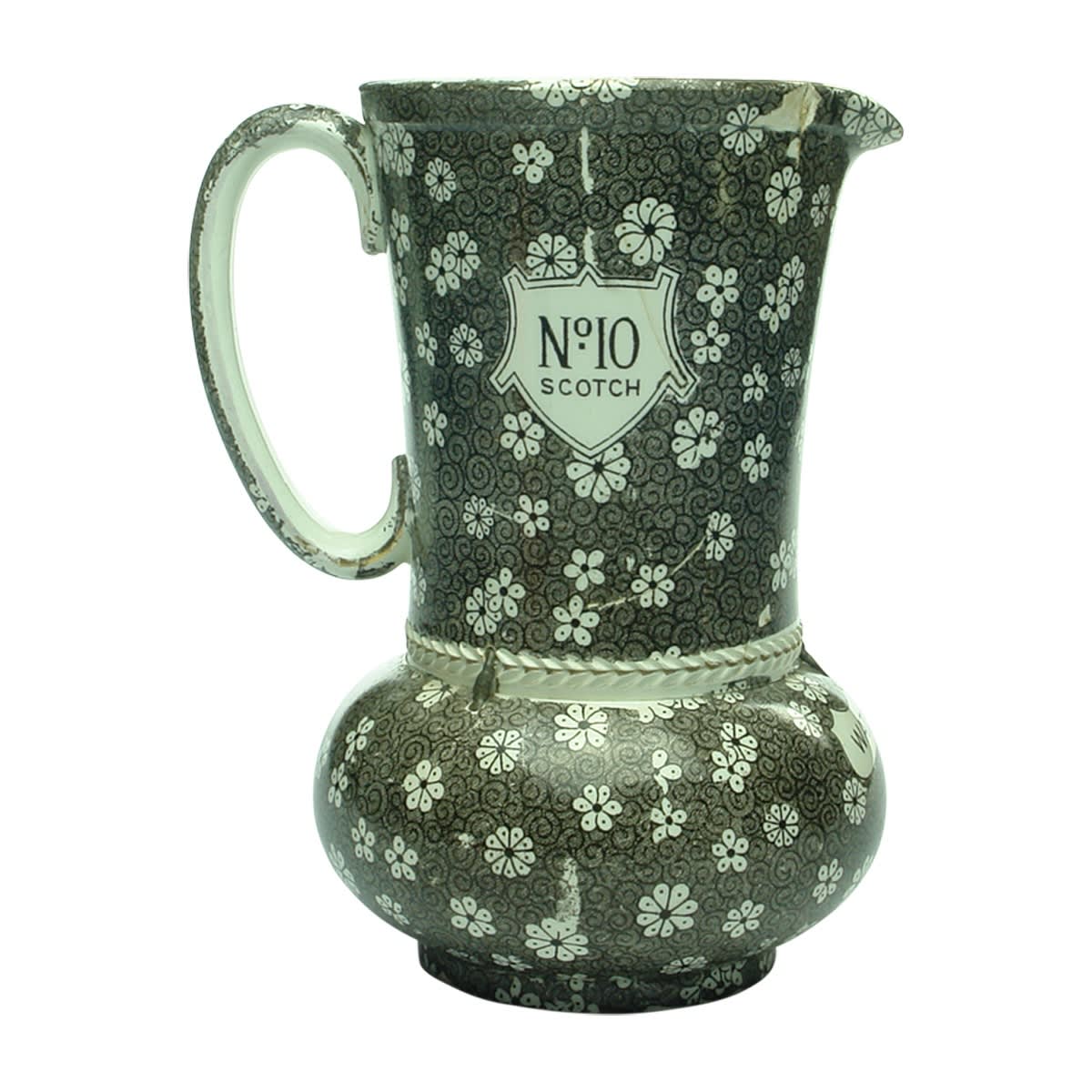 Whisky Water Advertising Jug. Watson's No 10 Scotch. Jas Watson. Dundee. (United Kingdom)