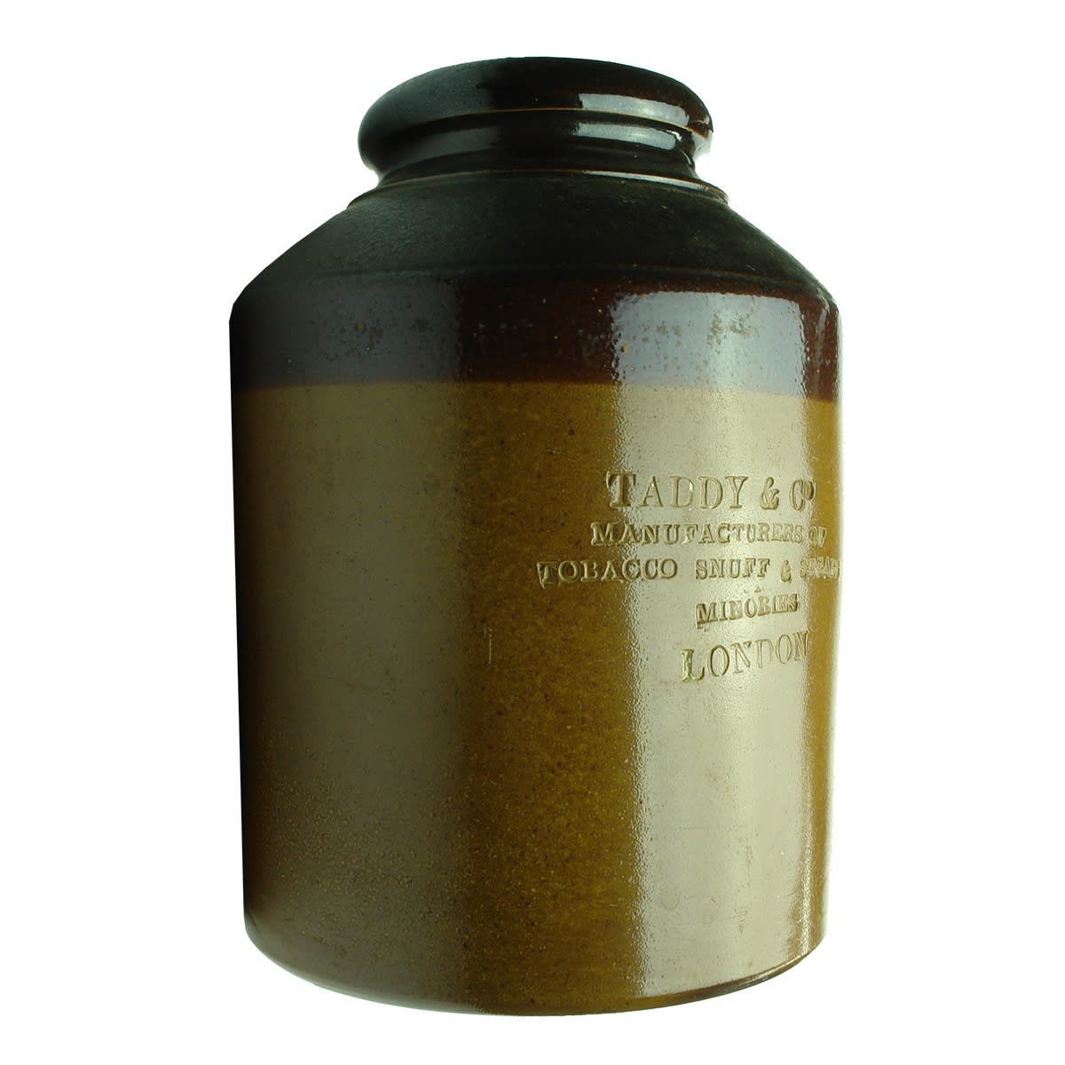 Large Tobacco or Snuff Jar. Taddy & Co., London.