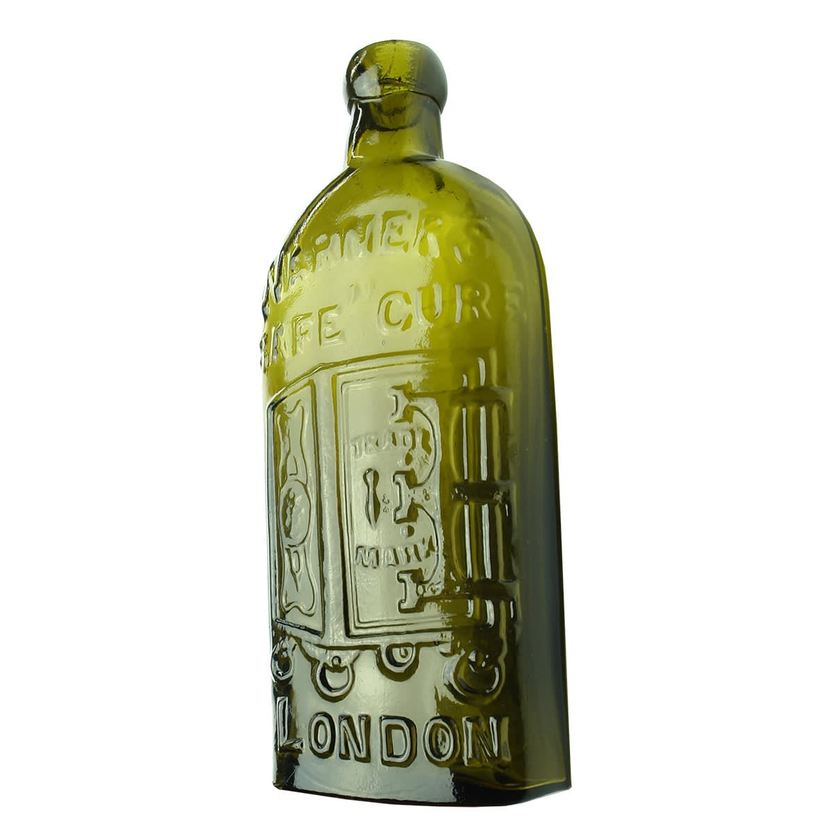 Warners Safe Cure. Green half Pint London Variety. Warner's. (UK)