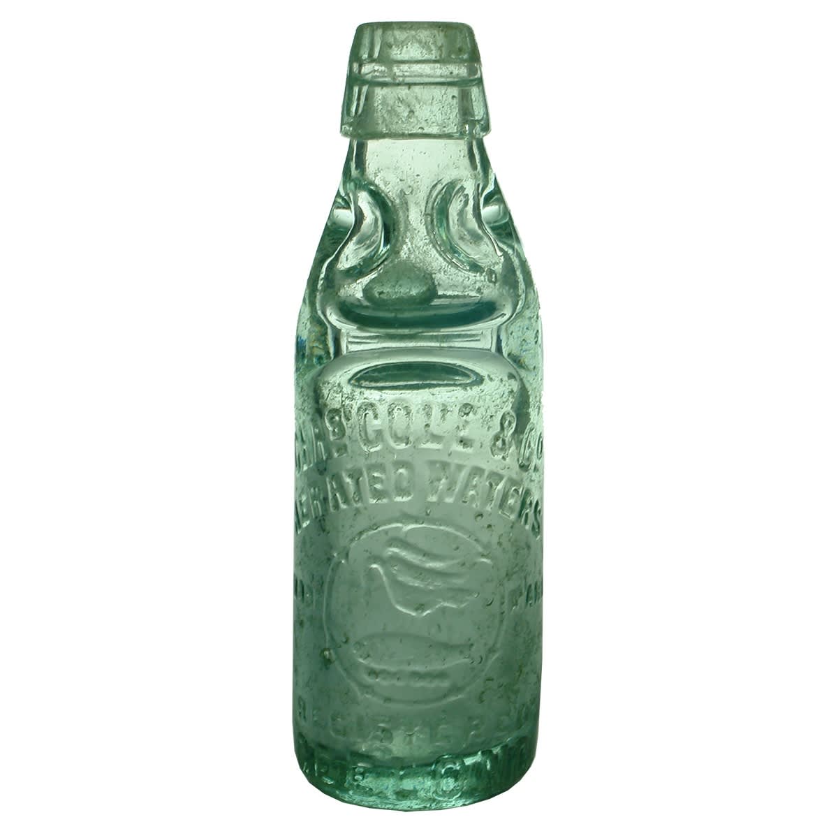 Codd. Chas Cole & Co Aerated Waters Geelong. Dobson. 6 oz. Kilner Bros made. (Victoria)