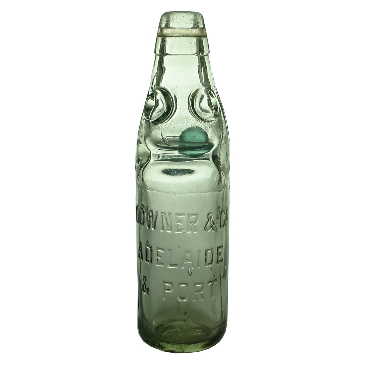 Codd. Downer & Co., Adelaide & Port. Dobson. 6 oz. A base mark. (South Australia)