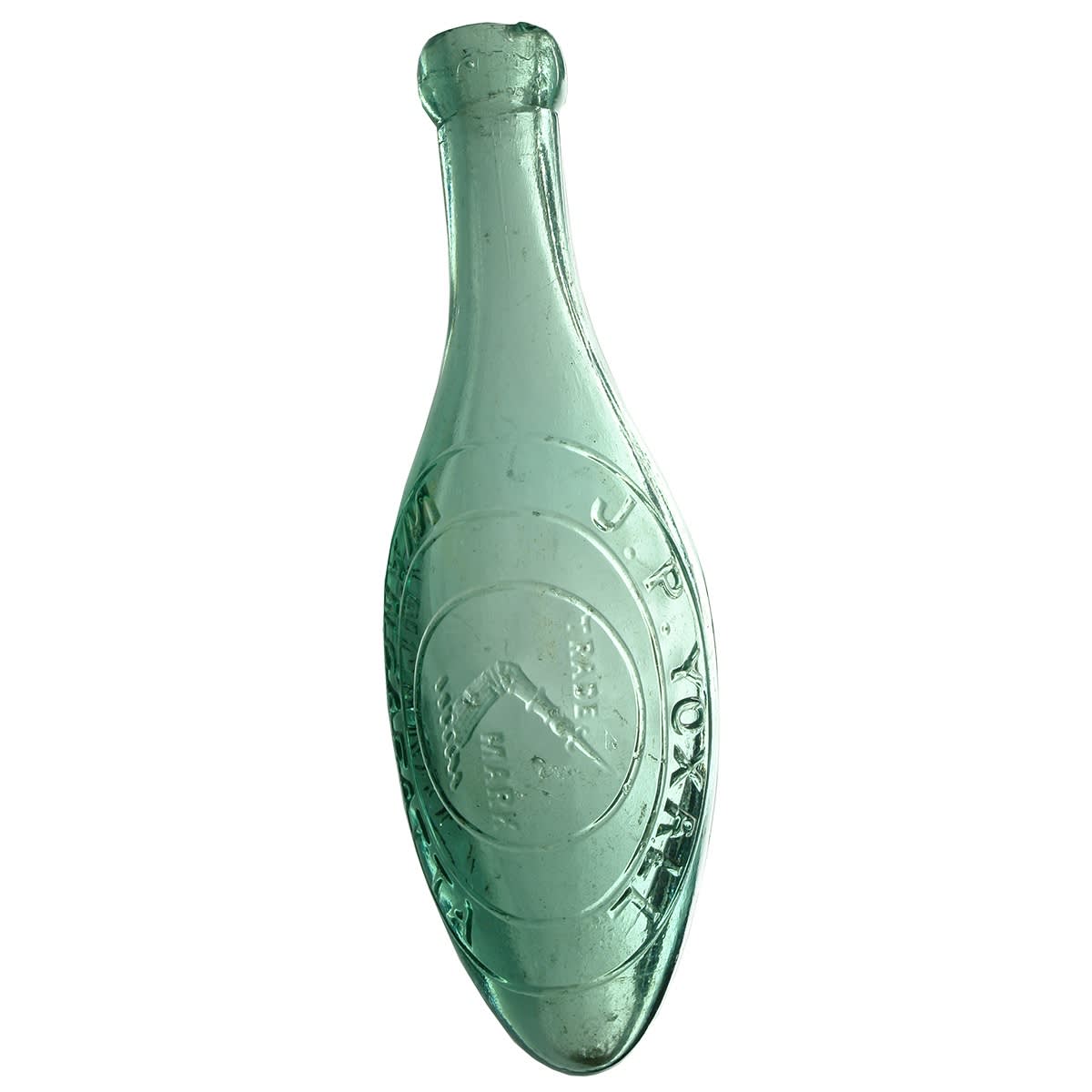 Torpedo. J. P. Yoxall, Wangaratta. Arm & Dagger. Aqua. 10 oz. (Victoria)