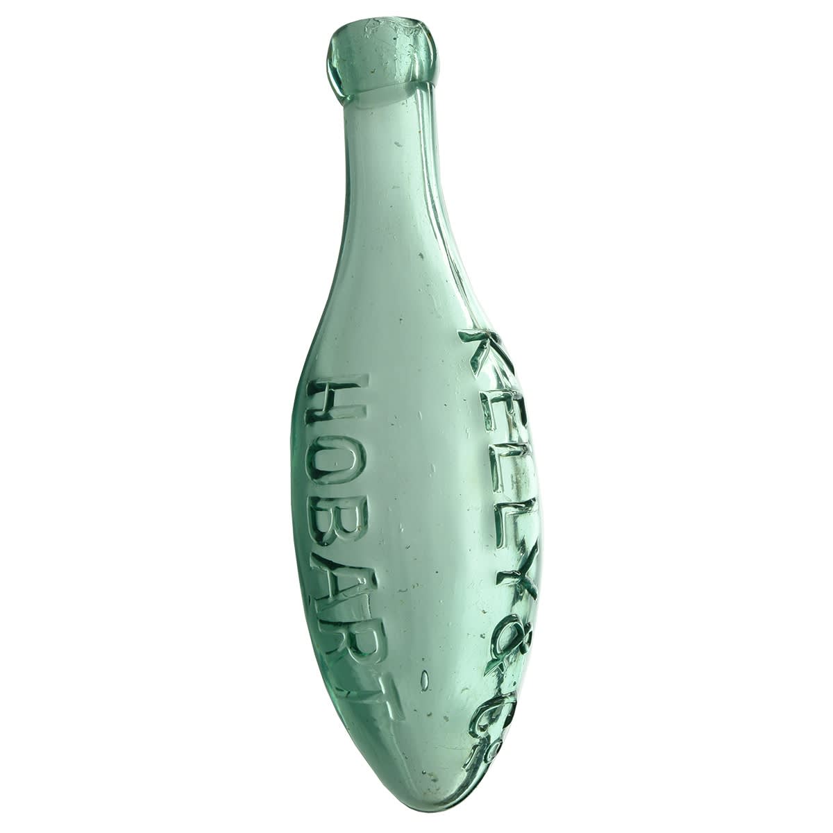 Torpedo. Kelly & Co, Hobart. Aqua. 10 oz. (Tasmania)