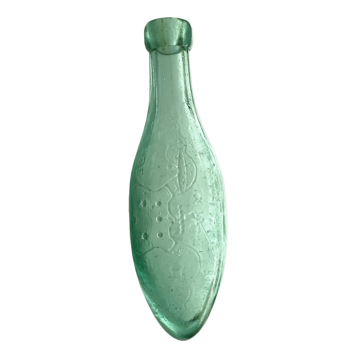 Torpedo. Jas. Dickson & Co, Melbourne. Shield and Coat of Arms. Aqua. (Victoria)