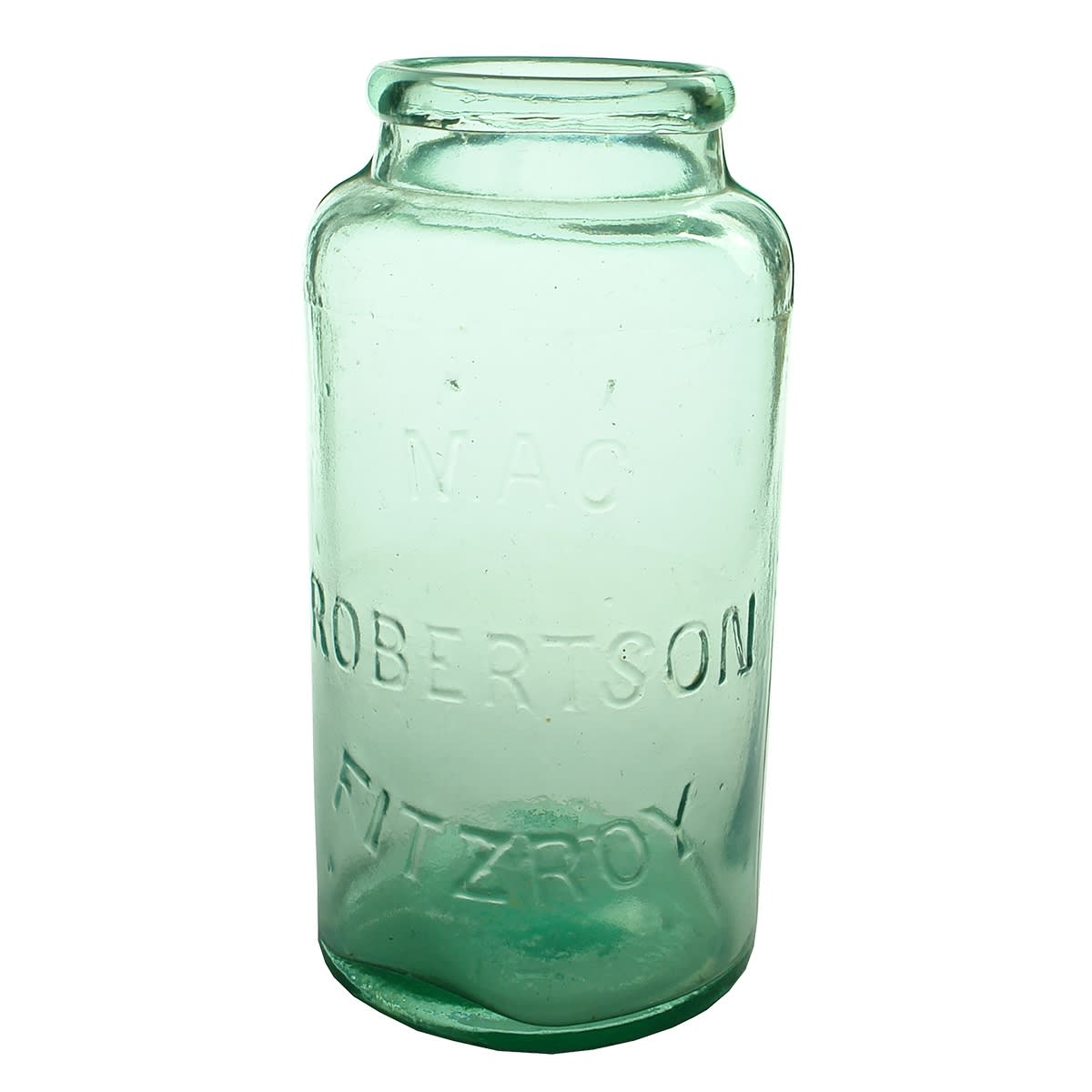 Jar. MacRobertson, Fitzroy. Lolly. Aqua. 1 Gallon. (Victoria)