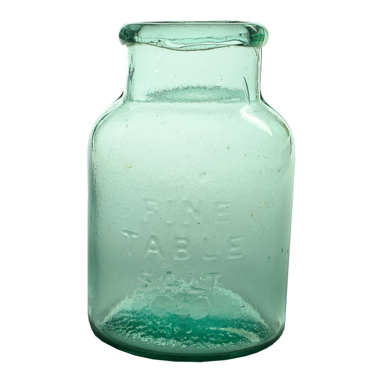 Jar. Fine Table Salt. O O Base Mark. Aqua. 2 Pound. (South Australia)